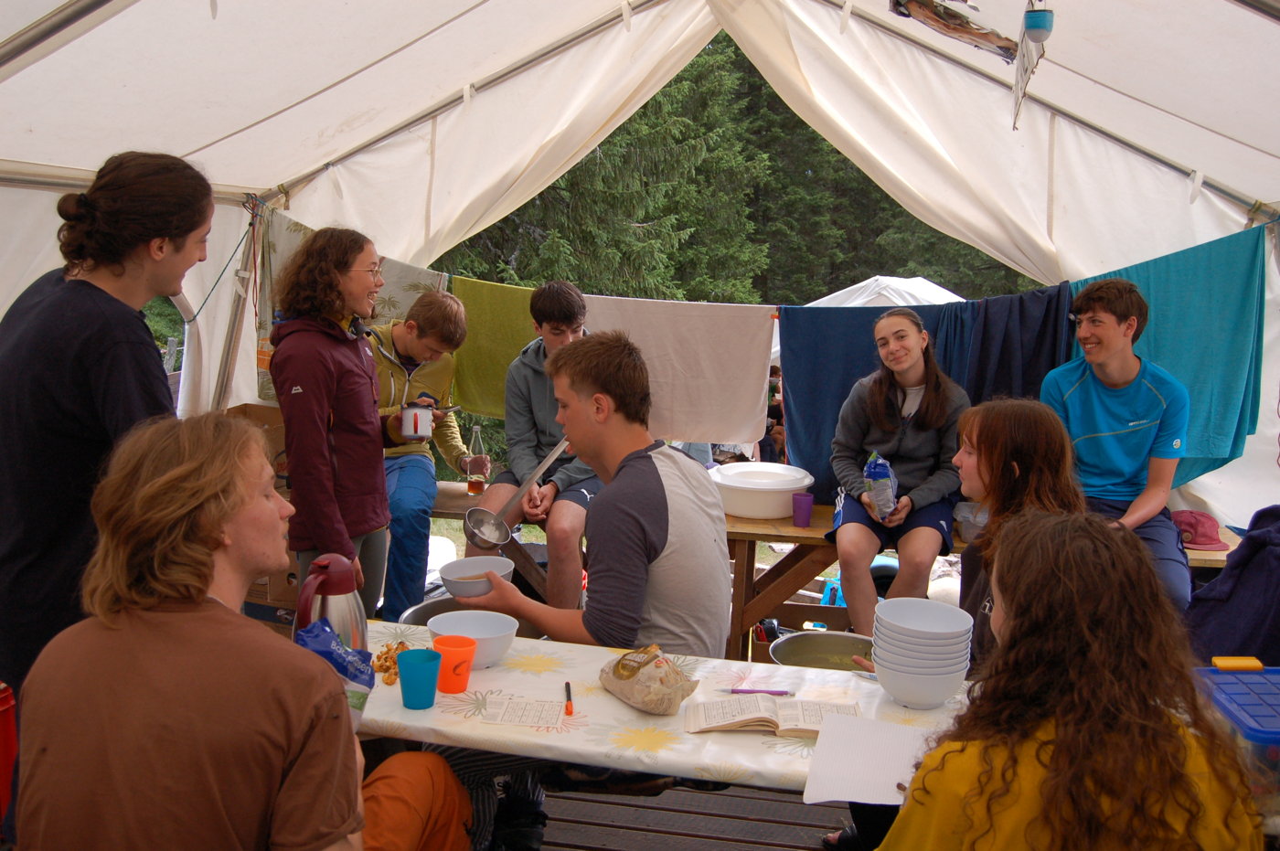 Das Küchenzelt und ihre Bewohner